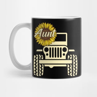 Jeep Sunflower Jeep Aunt Jeep Women Mug